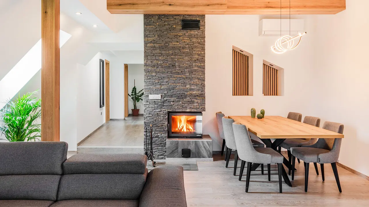 Kitchen and living room - penzion hosnar