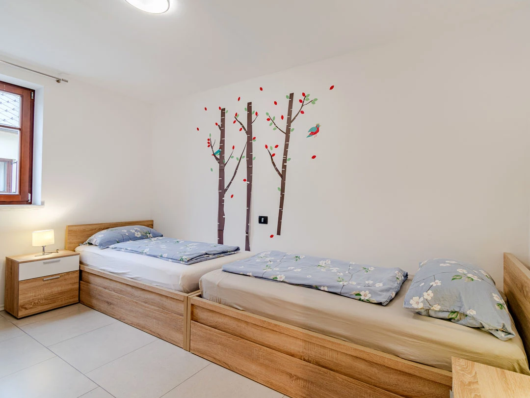 bedroom with two beds - apartment misc